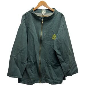 Kinsale Smocks Ireland Men's Sz XL Green Full Zip Fisherman Twill Outdoor Jacket